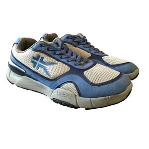 KURU Carrera Sneaker Mens 9 Blue Slate Gray Walking Athletic Shoe Comfort Gym